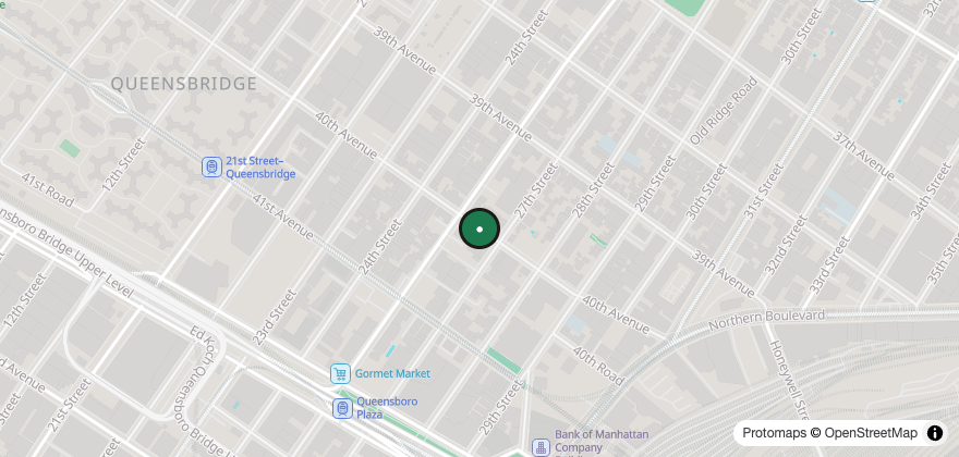 Static map showing the location of Butterfield Market – LIC