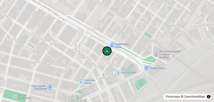 Static map showing the location of Chip City – Long Island City