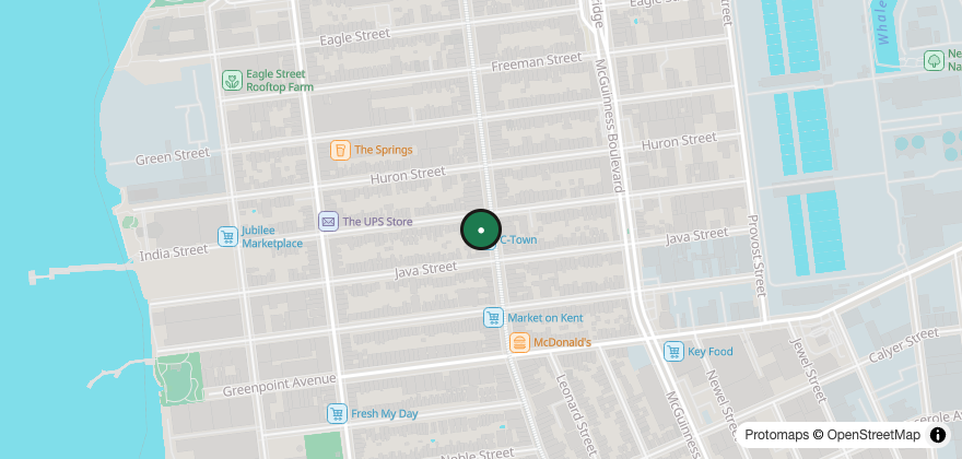 Static map showing the location of Cookies N' Cream – Greenpoint