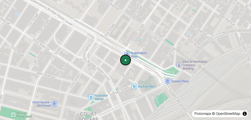 Static map showing the location of LaanKee Tea – Long Island City