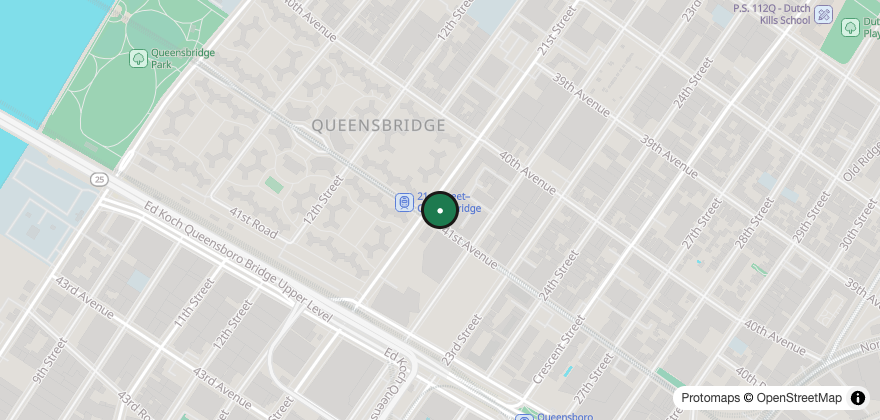 Static map showing the location of Palace Grill