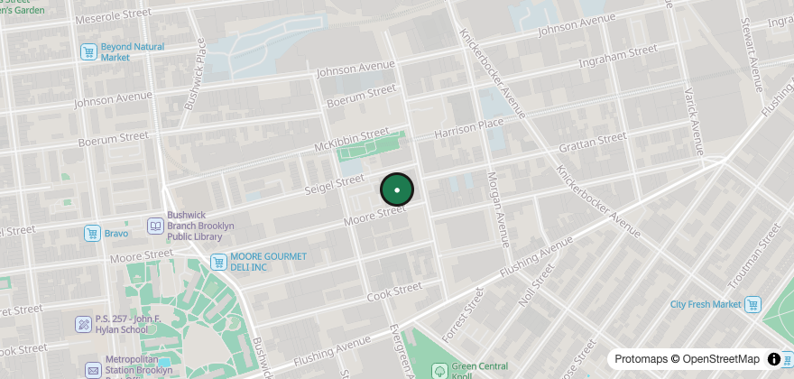 Static map showing the location of Roberta’s
