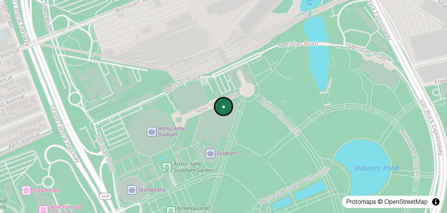 Static map showing the location of The Stand – Food